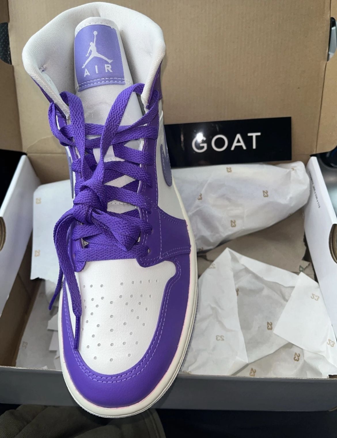Nike Women's Air Jordan 1 Mid Shoes "Action Purple" (BQ6472-504) | NEW!!!