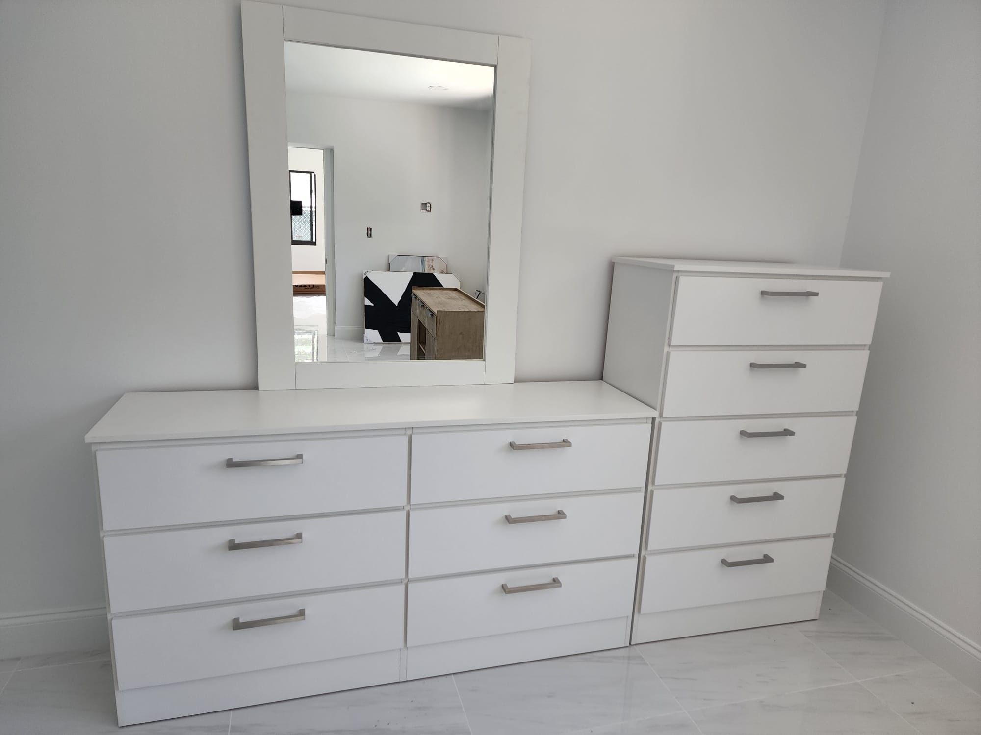 ✨DRESSER WITH MIRROR AND CHEST- COMODA CON ESPEJO Y GAVETERO