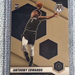 Anthony Edwards Minnesota Timberwolves 2020-21 Panini Mosaic Rookie Card!