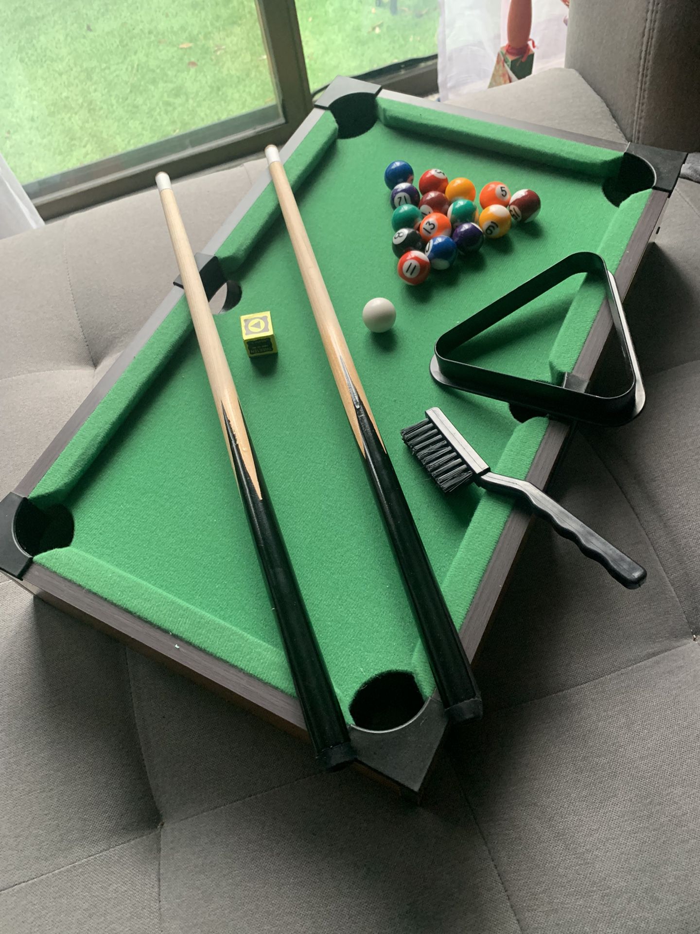 New 12x20 Mini Pool Table Great For Family Game Nights 