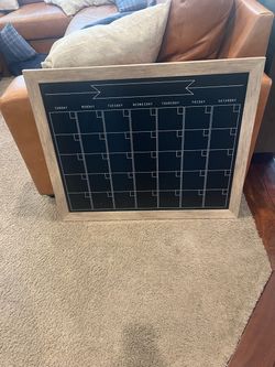 Chalkboard calendar