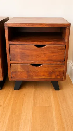 Pair of Solid Wood Nightstands - Like New