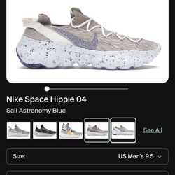 Nike Space Hippie 04 Sail Mens 9.5/ Women 11
