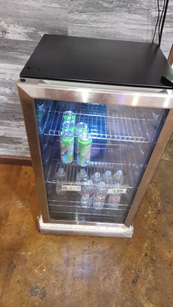 Stainless Steel Glass Door Beverage Cooler