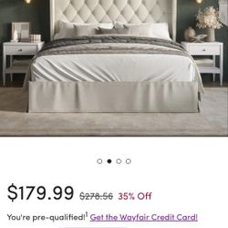 Brand New Size Twin Beige Tuft Winback Bed With Mattress Included