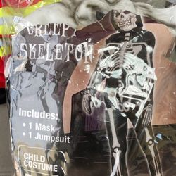 Creepy Skeleton Halloween Costume-Child Small