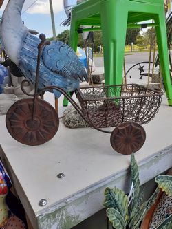Cute little rustic plant cart