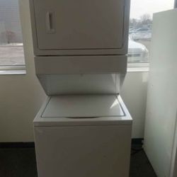 Washer and electric dryer stacker with warranty
