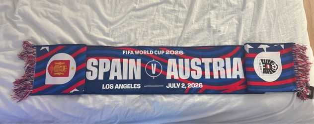 Spain vs Austria RO32 World Cup Official Matchday Scarf - July 2, 2026