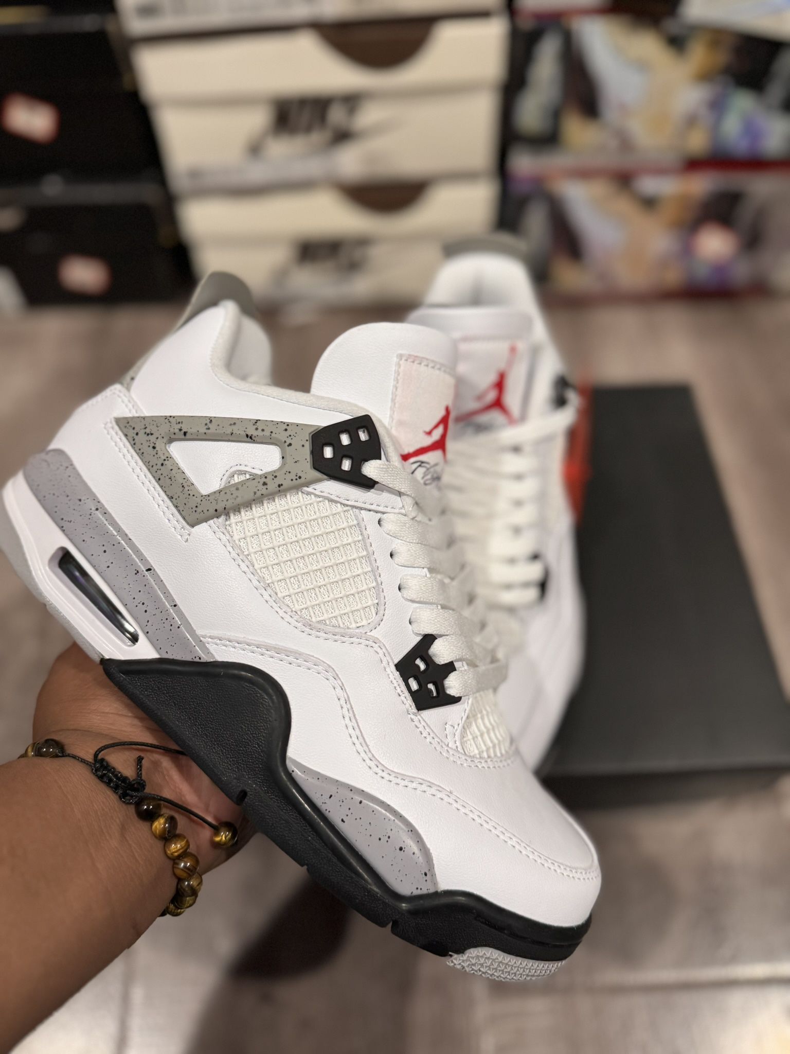 Women Jordan 4 Retro White Cement