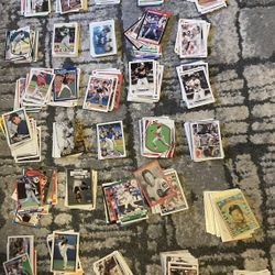 Collection of mixed baseball and basketball  & football trading cards.  