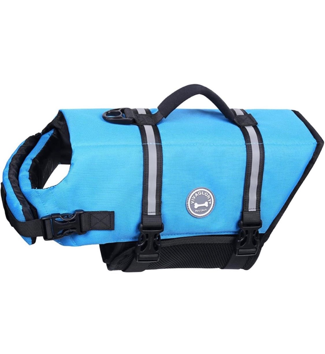 Dog Life Vest, Reflective & Adjustable Life Jacket for Dogs (Size Large)