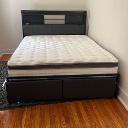 Queen bed And Bed-frame 