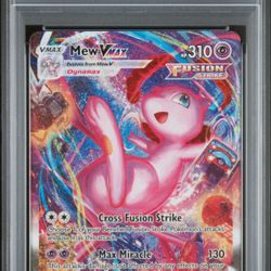 2021 POKEMON SWORD & SHIELD FUSION STRIKE SECRET #269 FULL ART/MEW VMAX PSA 10