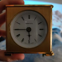 Tiffany & Co Brass Desk Clock