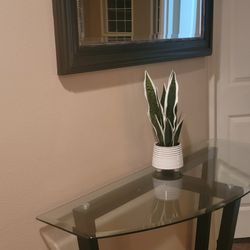 Half Moon Table With Mirror 