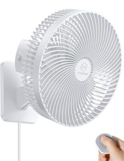 10 Inch Quiet Wall Mount Oscillating Fan with Remote & Timer