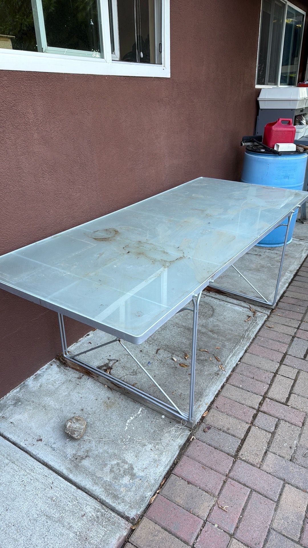 Glass top table