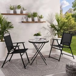 3 Pc Chair And Table Patio Set 