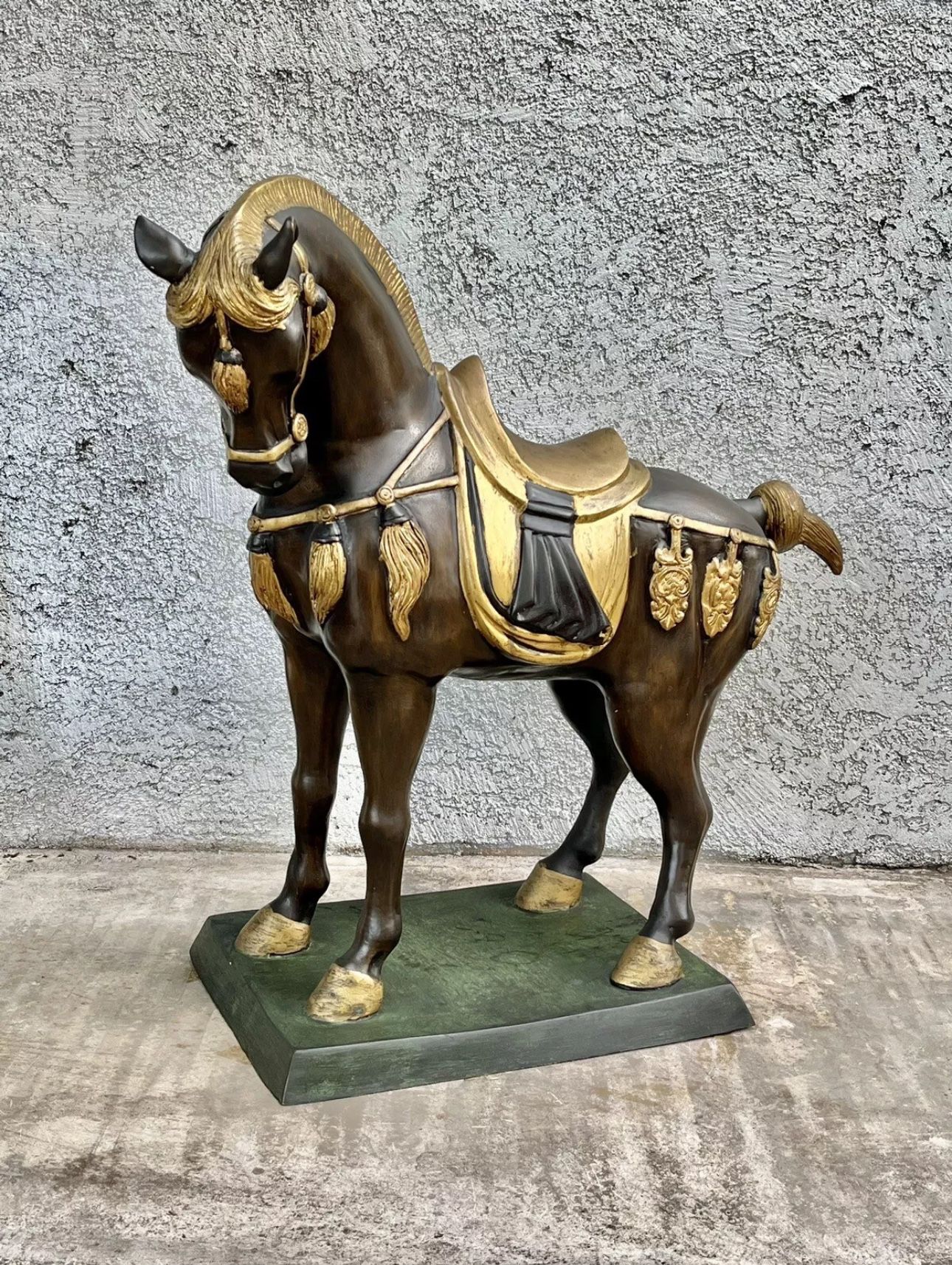 Vintage Large Bronze Statue Sculpture “Royal Horse” 28”x 28”