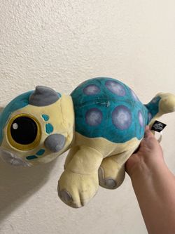 Mattel Jurassic World: Camp Cretaceous Plush Baby Dinosaur Bumpy with Sound, 15-inch Floppy Soft Toy Ankylosaurus with Weighted Feet