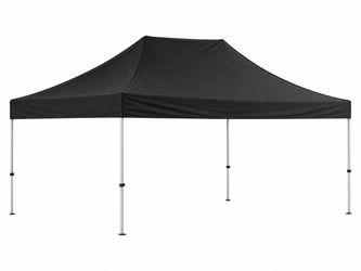 Backyard Pro Courtyard Series 10' x 15' White Straight Leg Regular-Duty Steel Instant Pop-Up Canopy Tent