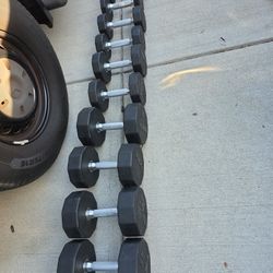 Nice TKO DUMBBELLS SET. PAIRS OF 45S 40S 20S 15S AND 10S