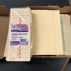 Clock In Clock Out Cards 