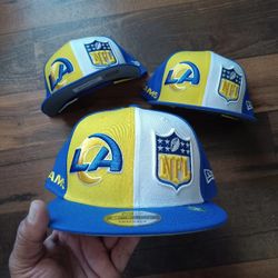 Los Angeles Rams New Era Gold/Royal 2023 Sideline 9FIFTY Snapback Hat