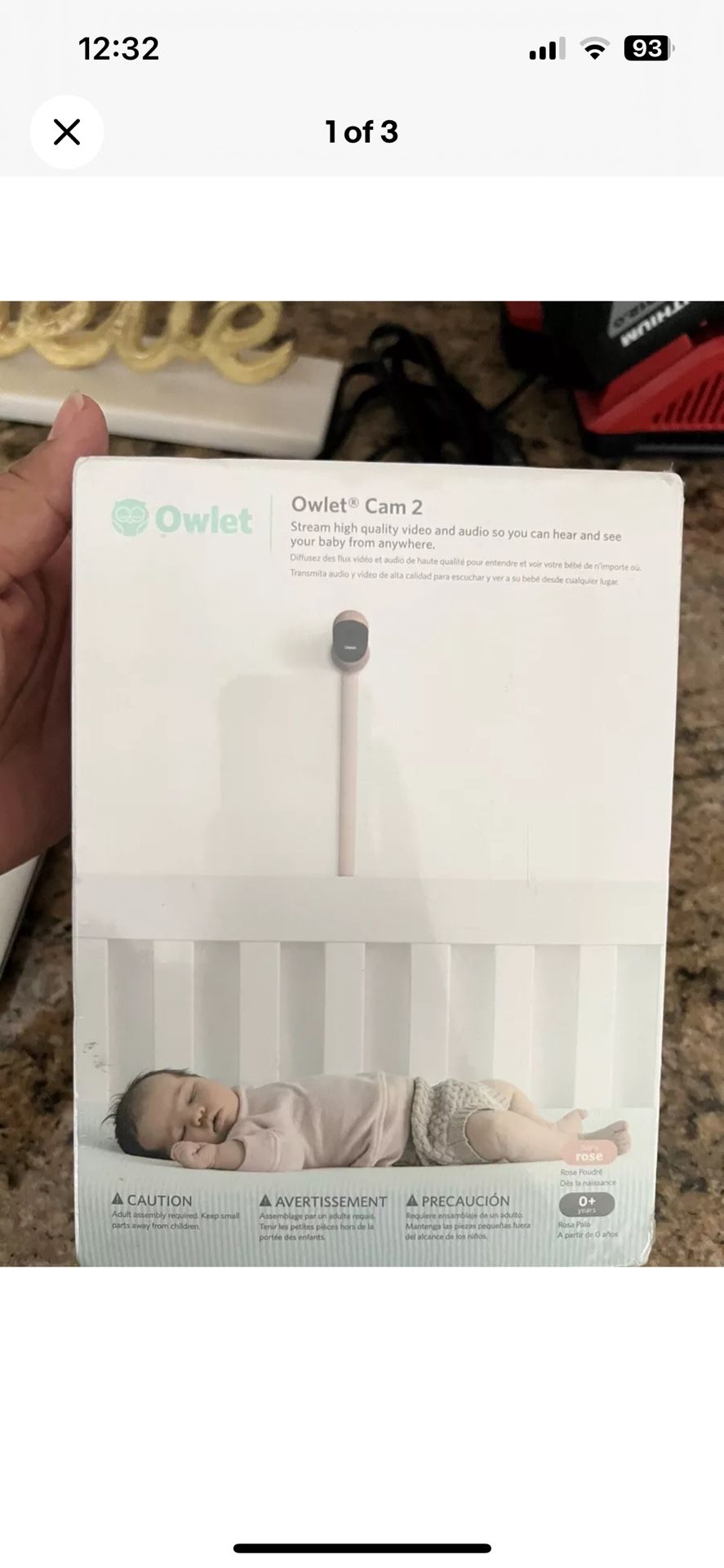 Owlet Cam 2 Smart Baby monitor -HD Video Cam, Encrypted WiFi, Temp,night Vision.