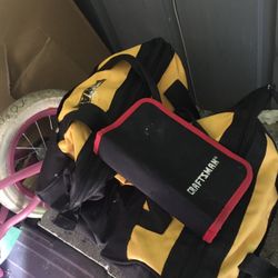 2 Dewalt Bags And A Craftsman Tool Case With Drill N Tools Inside 