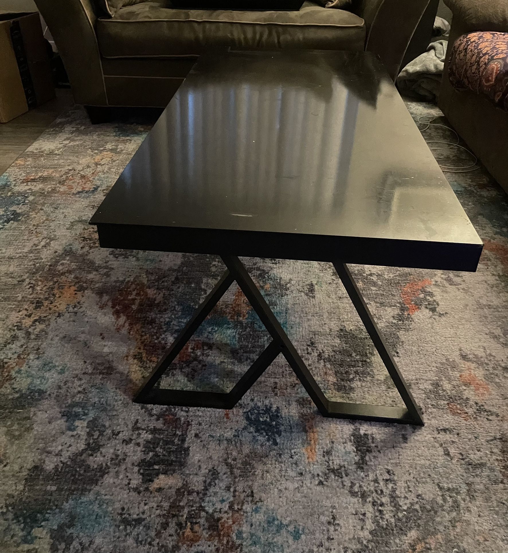 Black Glass Table