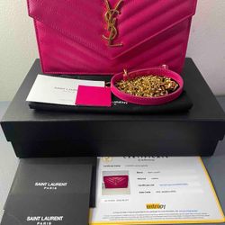 YSL PINK WALLET ON CHAIN
