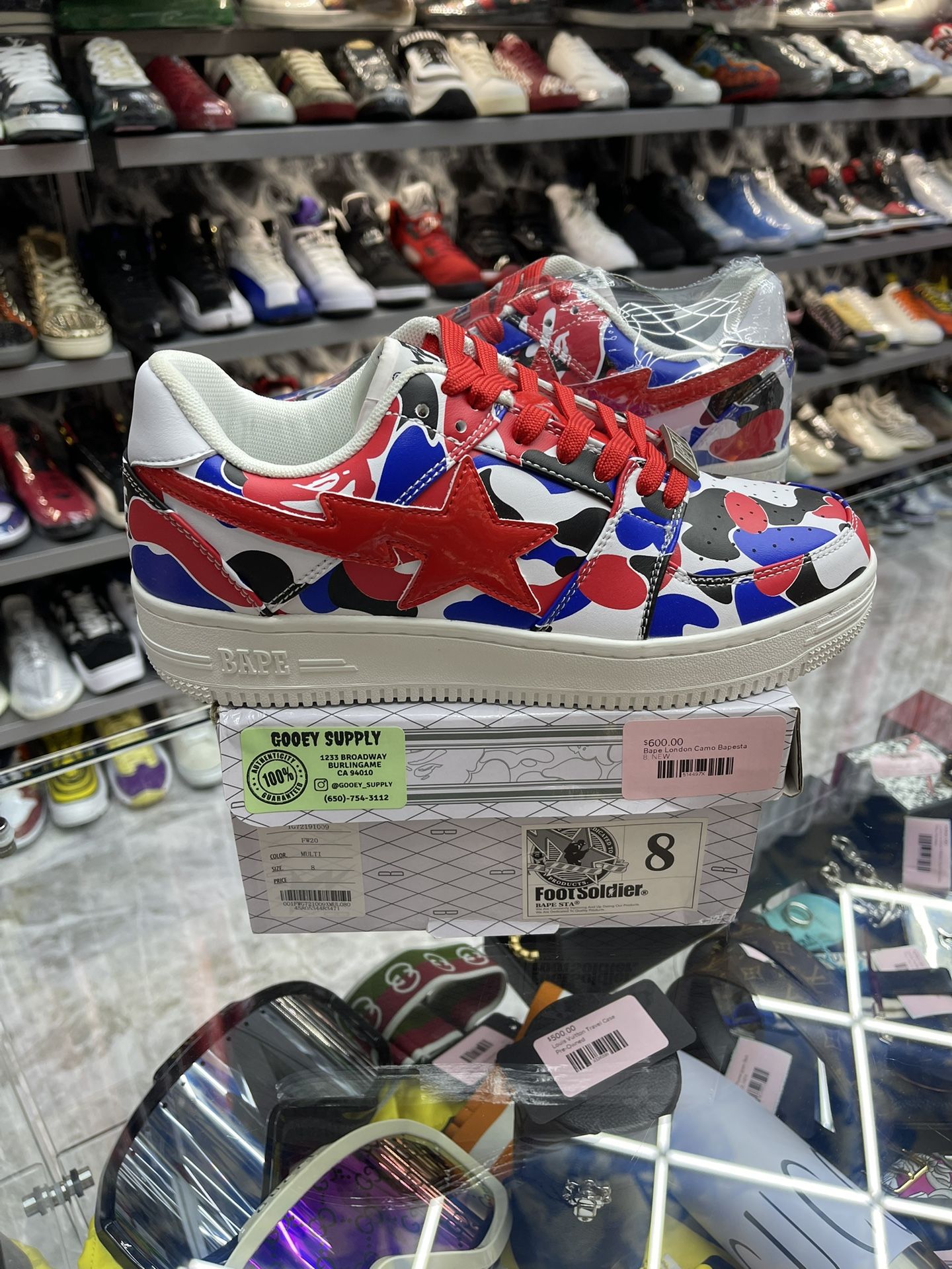 Bape London Camo Bapesta - Size 8 & 9