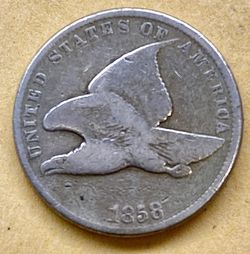 1858 Flying Eagle Small Cent Penny/fine Circulated