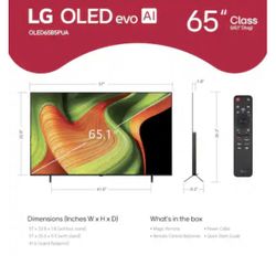 LG - 65" OLED Class B AI 4K UHD Smart TV