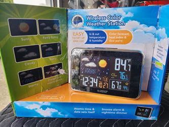 S98642 Wireless Color Weather Station with USB Charging