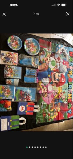 Mario Brothers party supplies