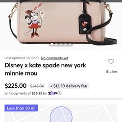 Kate Spade Minnie Mouse Medium Duffle Bag