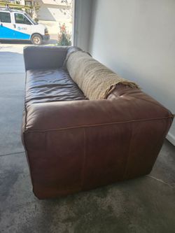 (FREE) Brown leather sofa