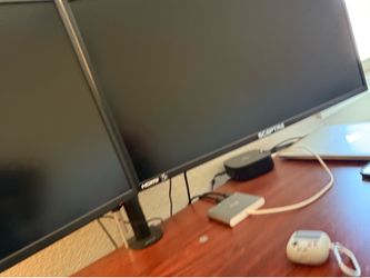 2 Sceptre Monitors & Mounting Arms