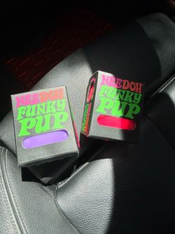 Authentic NeeDoh Funky Pup Set of 2. Red & Purple.