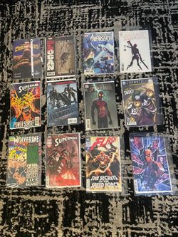 12 Marvel & DC Comics 90s Wolverine Holographic included