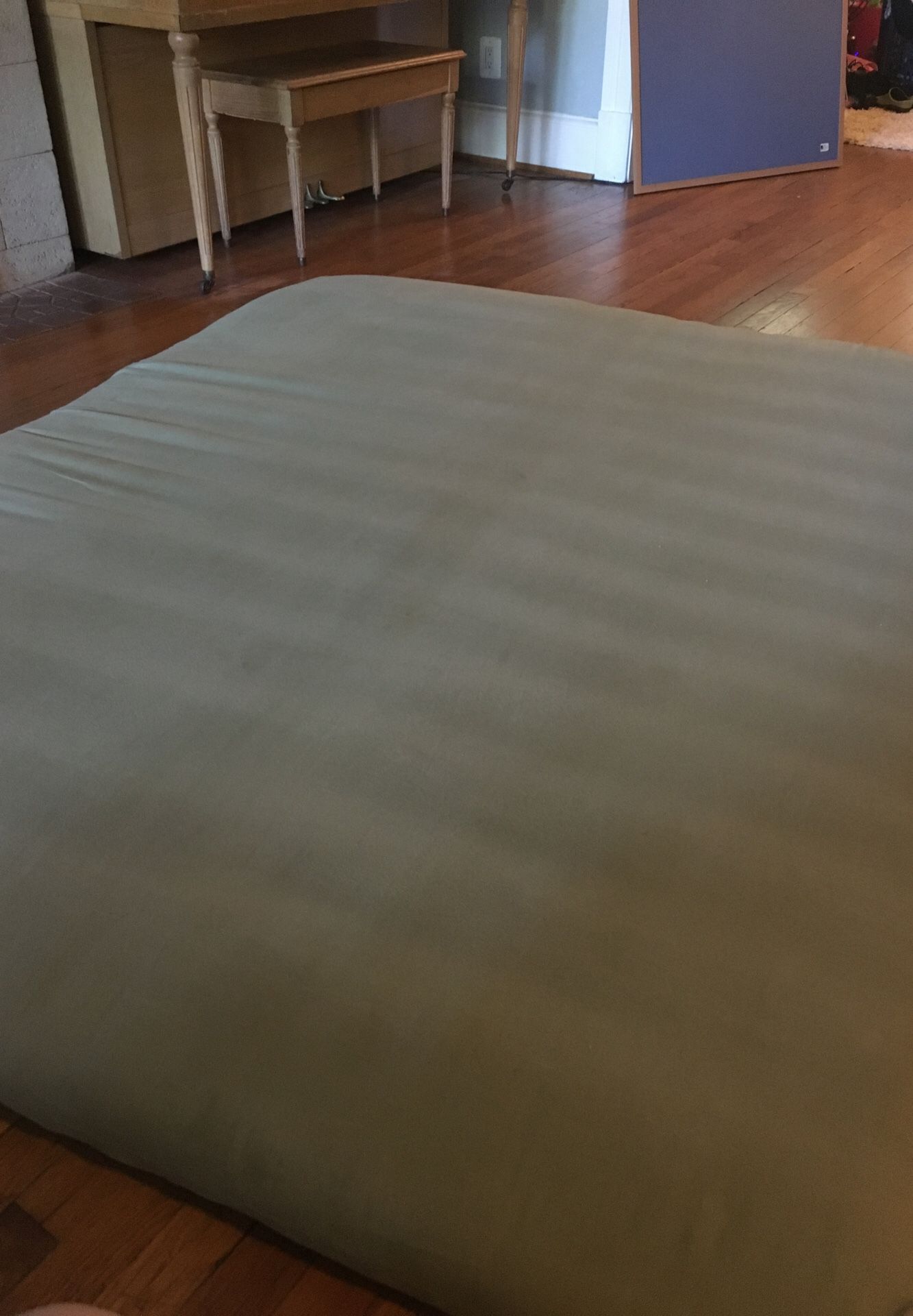 Futon mattress with olive cover