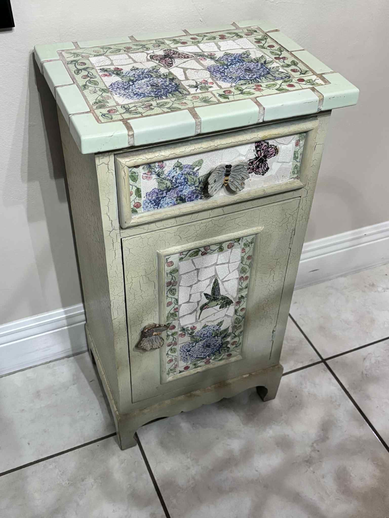 Vintage Cottage Cabinet 27.5”H