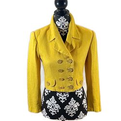 Carlisle Vintage Silk Yellow Blazer
