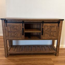 Rustic Barn Door Console Table / TV Stand