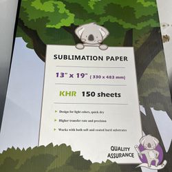 Koala Sublimation Paper 150 sheets 13x19 inches for Heat Transfer DIY Gift Compatible with Inkjet Sublimation Printer 105gsm