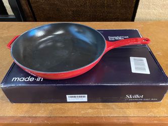 MADE IN Red Enamel Cast Iron Pan