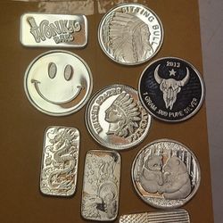4g Random Bars / ROUNDS  Pure .999 Silver Bundle 